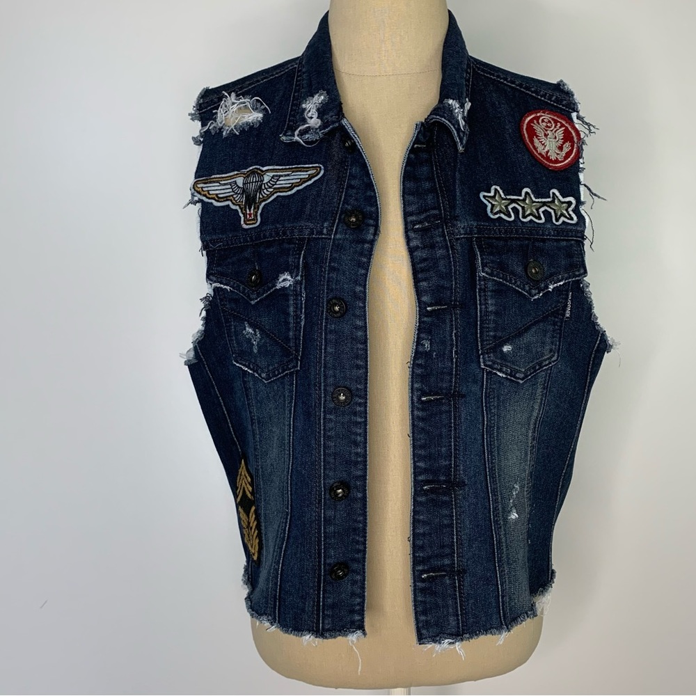 Ring of fire denim vest